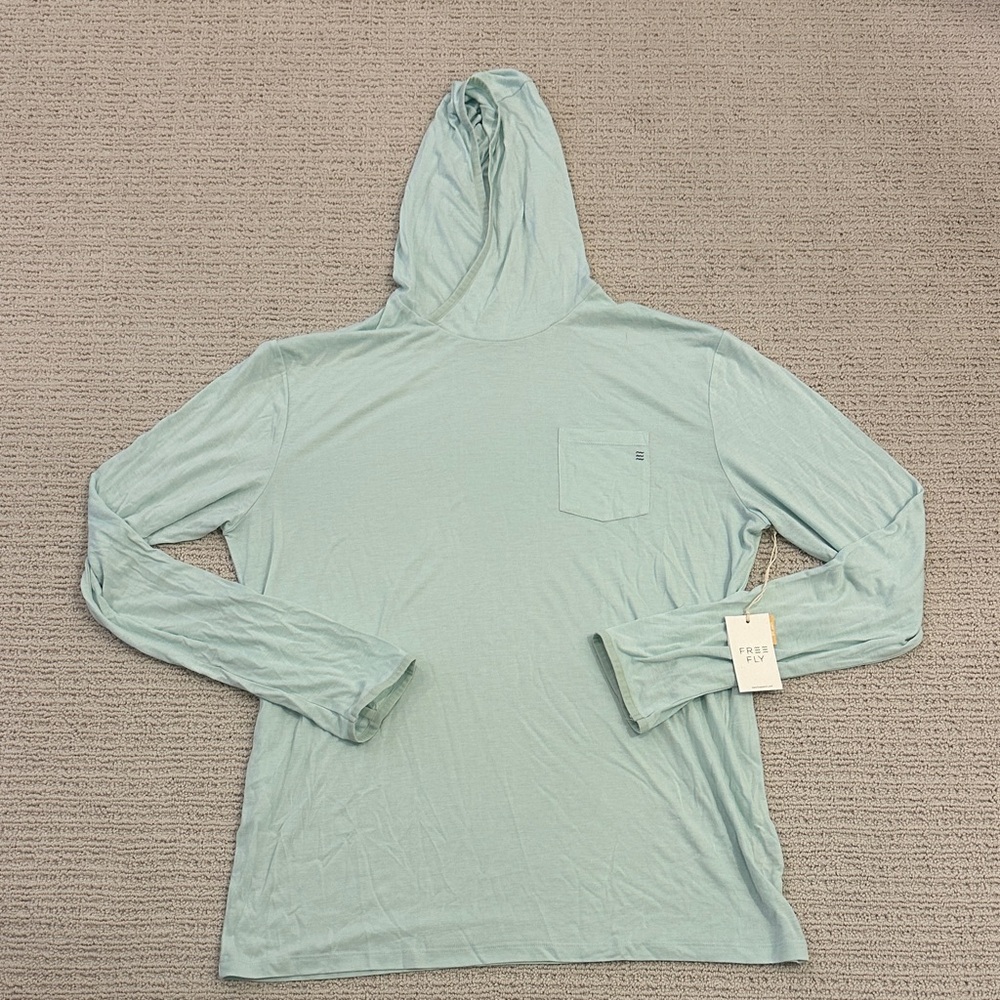Free Fly Apparel Light Green Long Sleeve Hoodie